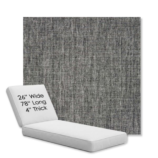 Picture of Crush Pewter | Chaise Lounge Replacement Cushion Boxed Style - SIZE D