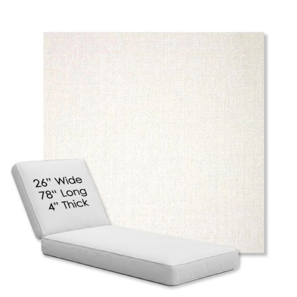 Picture of Crush Snow | Chaise Lounge Replacement Cushion Boxed Style - SIZE D
