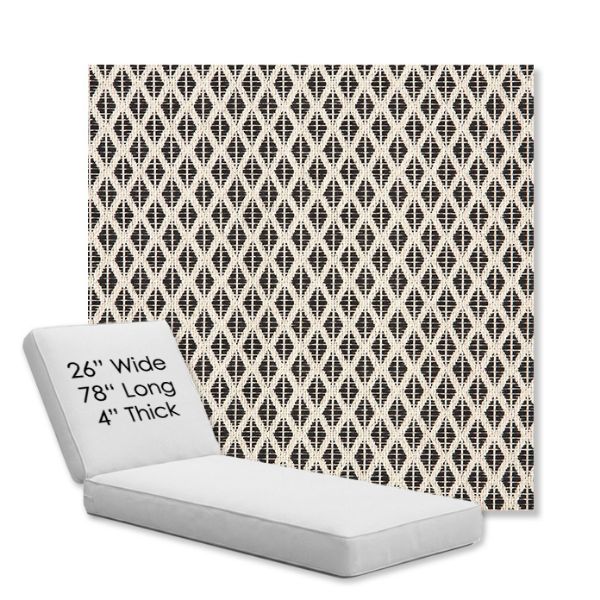 Picture of Detail Classic | Chaise Lounge Replacement Cushion Boxed Style - SIZE D
