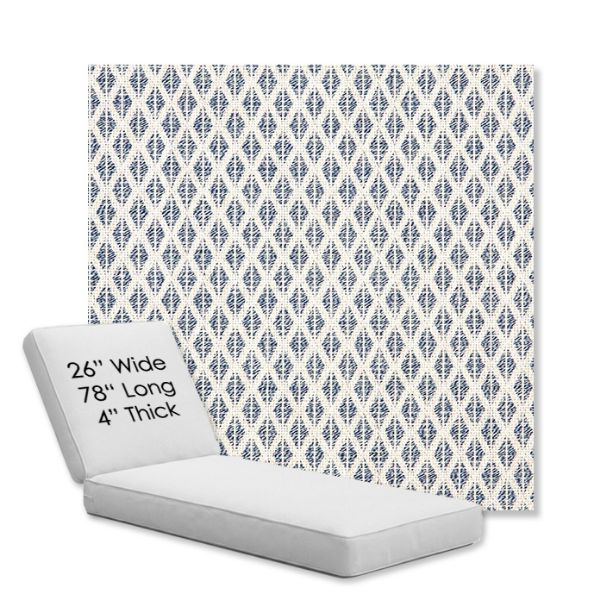 Picture of Detail Denim | Chaise Lounge Replacement Cushion Boxed Style - SIZE D