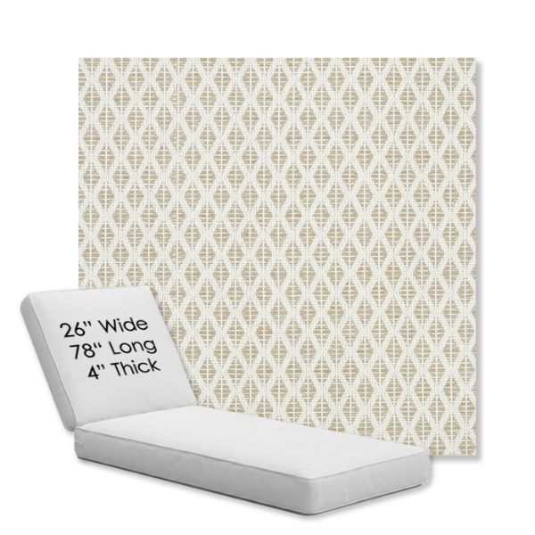 Picture of Detail Linen | Chaise Lounge Replacement Cushion Boxed Style - SIZE D