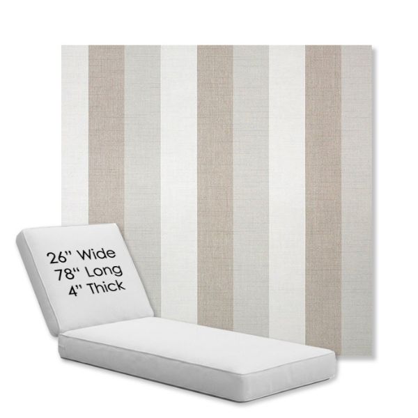 Picture of Direction Linen | Chaise Lounge Replacement Cushion Boxed Style - SIZE D