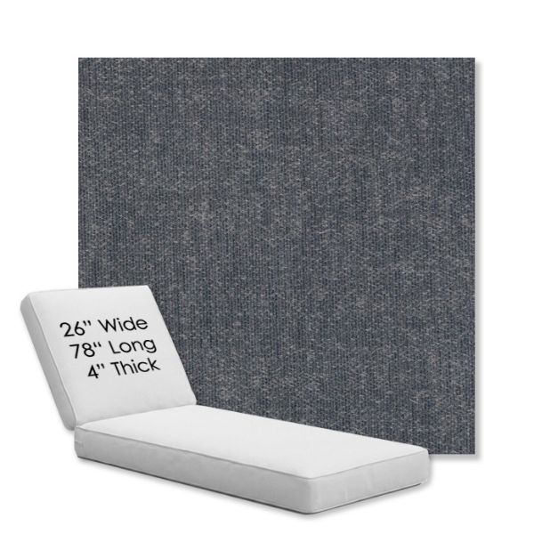 Picture of Dither Slate | Chaise Lounge Replacement Cushion Boxed Style - SIZE D