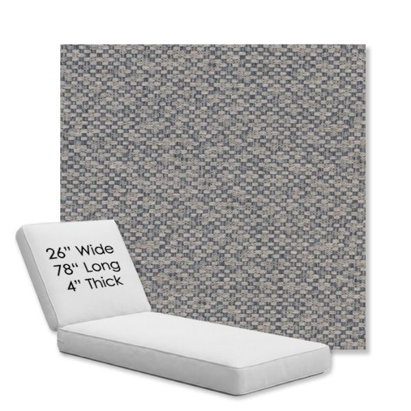 Picture of Dumont Slate | Chaise Lounge Replacement Cushion Boxed Style - SIZE D