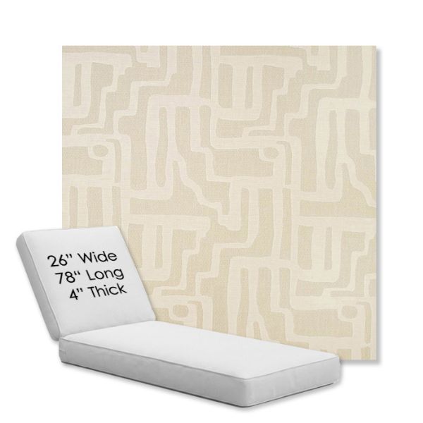 Picture of Escher Alabaster | Chaise Lounge Replacement Cushion Boxed Style - SIZE D