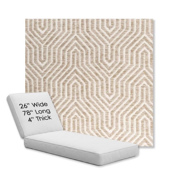 Picture of Etna Dune | Chaise Lounge Replacement Cushion Boxed Style - SIZE D