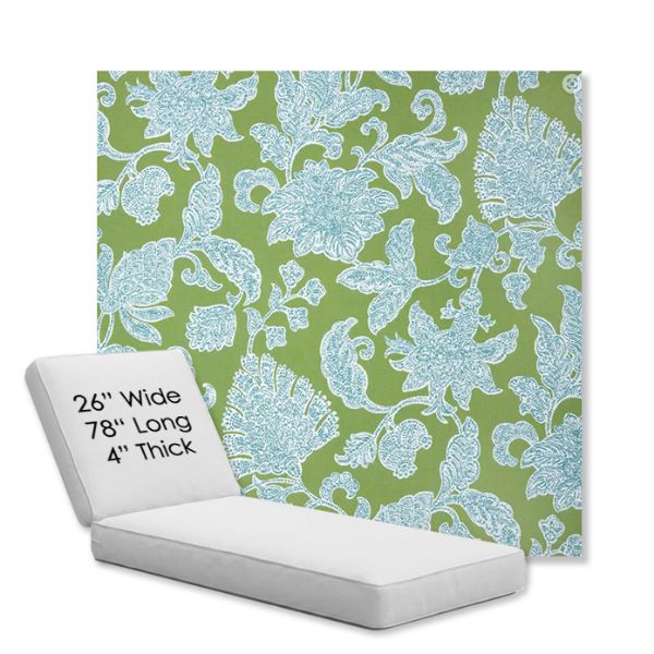 Picture of Floral Song Spring | Chaise Lounge Replacement Cushion Boxed Style - SIZE D