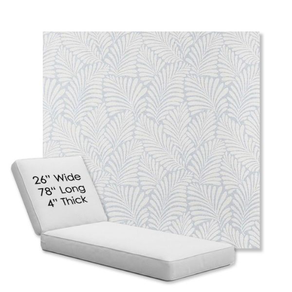 Picture of Frond Sky | Chaise Lounge Replacement Cushion Boxed Style - SIZE D