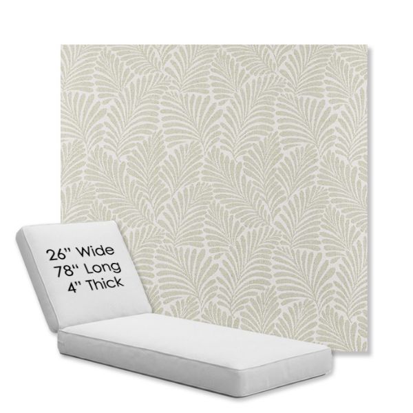 Picture of Frond Spring | Chaise Lounge Replacement Cushion Boxed Style - SIZE D