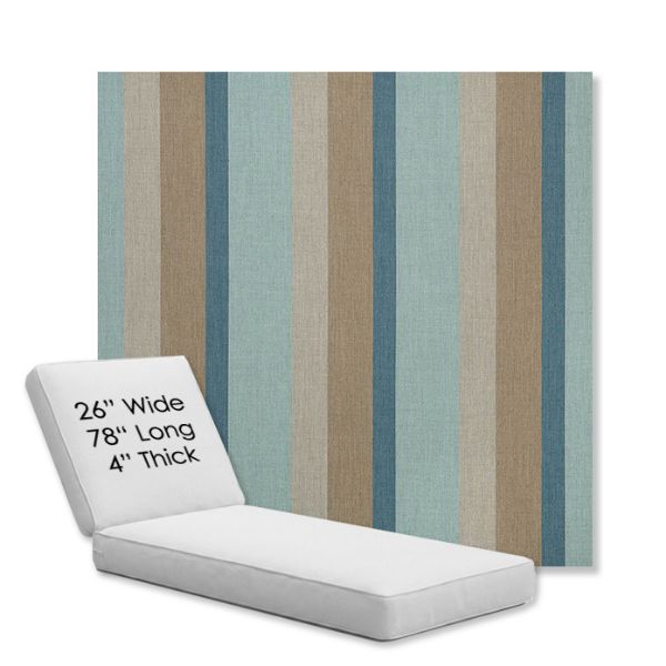 Picture of Gateway Mist | Chaise Lounge Replacement Cushion Boxed Style - SIZE D