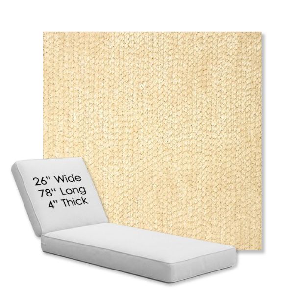 Picture of Margo Parchment | Chaise Lounge Replacement Cushion Boxed Style - SIZE D