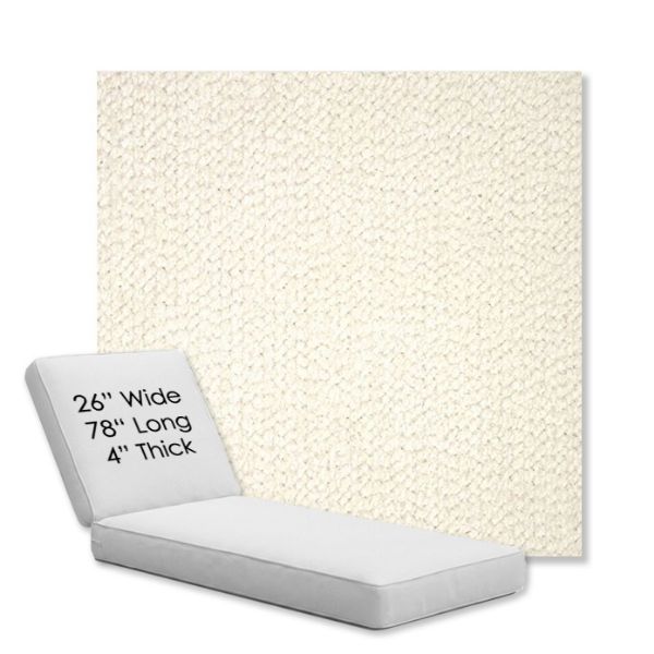 Picture of Margo Snow | Chaise Lounge Replacement Cushion Boxed Style - SIZE D