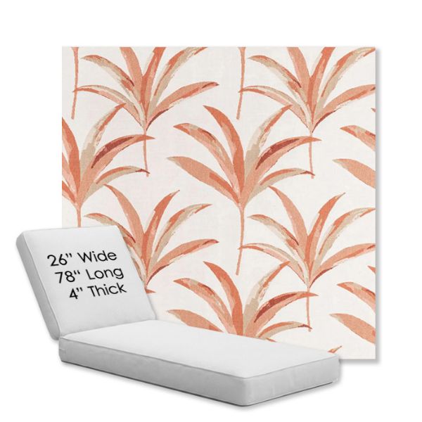 Picture of Martinique Mango | Chaise Lounge Replacement Cushion Boxed Style - SIZE D