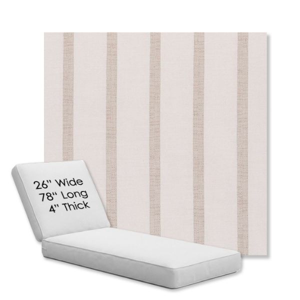 Picture of Mixi Linen | Chaise Lounge Replacement Cushion Boxed Style - SIZE D