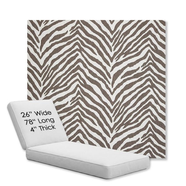 Picture of Namibia Grey | Chaise Lounge Replacement Cushion Boxed Style - SIZE D