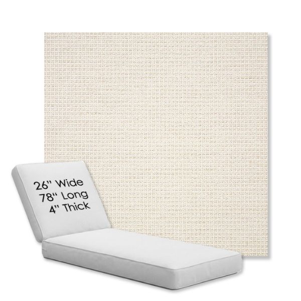 Picture of Nurture White | Chaise Lounge Replacement Cushion Boxed Style - SIZE D