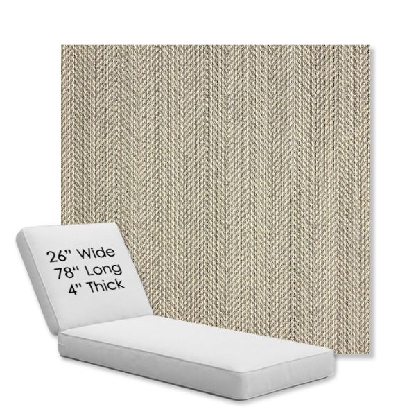 Picture of Posh Ash | Chaise Lounge Replacement Cushion Boxed Style - SIZE D