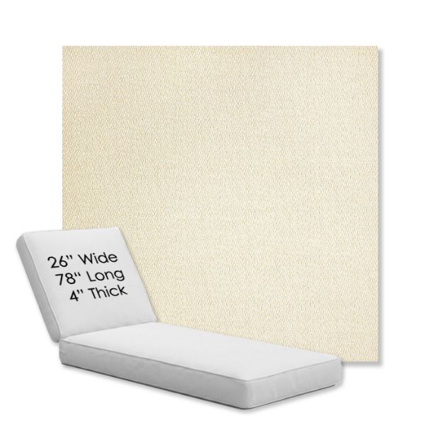 Picture of Posh Salt | Chaise Lounge Replacement Cushion Boxed Style - SIZE D