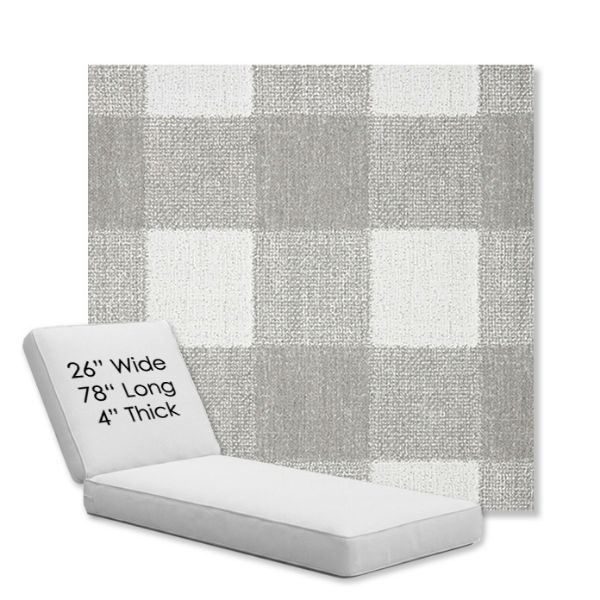 Picture of Preso Pebble | Chaise Lounge Replacement Cushion Boxed Style - SIZE D