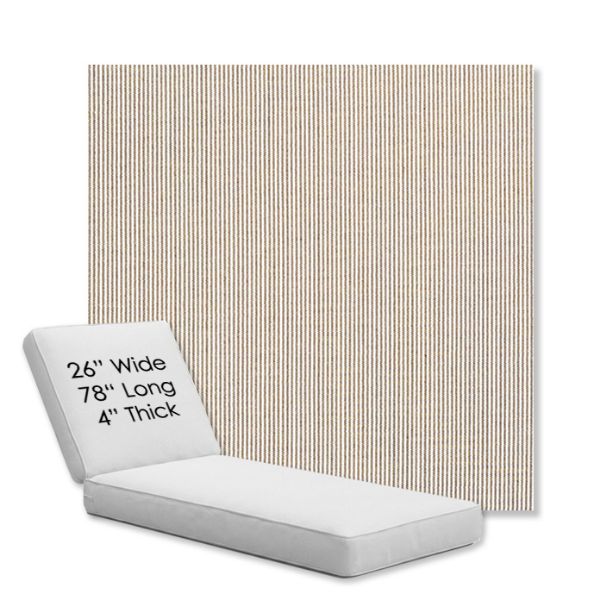 Picture of Replay Taupe | Chaise Lounge Replacement Cushion Boxed Style - SIZE D