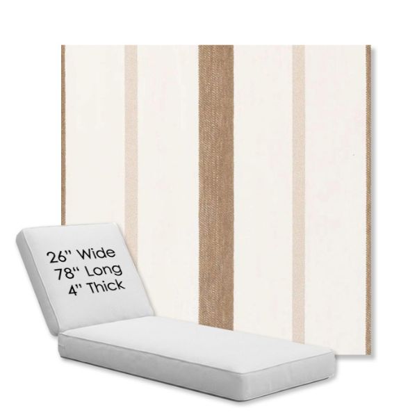 Picture of Revival Sand | Chaise Lounge Replacement Cushion Boxed Style - SIZE D