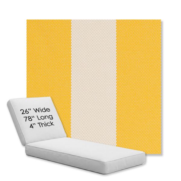 Picture of Rothko Lemonade | Chaise Lounge Replacement Cushion Boxed Style - SIZE D