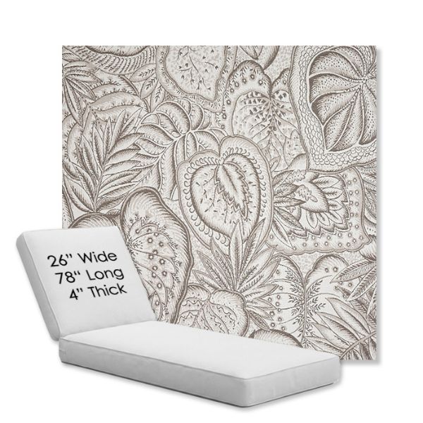 Picture of Sensibility Linen | Chaise Lounge Replacement Cushion Boxed Style - SIZE D