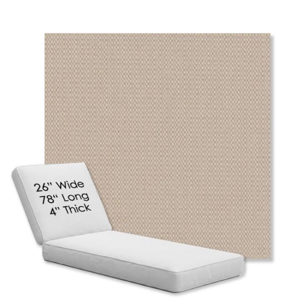 Picture of Shelter Linen | Chaise Lounge Replacement Cushion Boxed Style - SIZE D