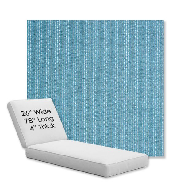 Picture of Solo Sky | Chaise Lounge Replacement Cushion Boxed Style - SIZE D