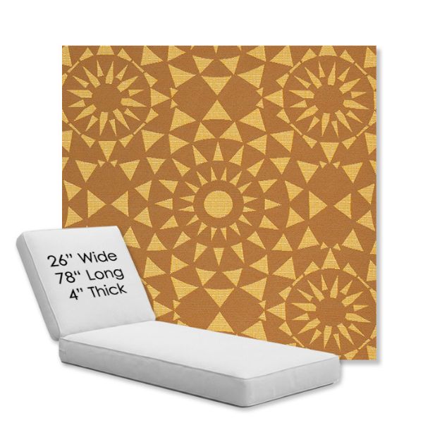 Picture of Sundial Sunbeam | Chaise Lounge Replacement Cushion Boxed Style - SIZE D