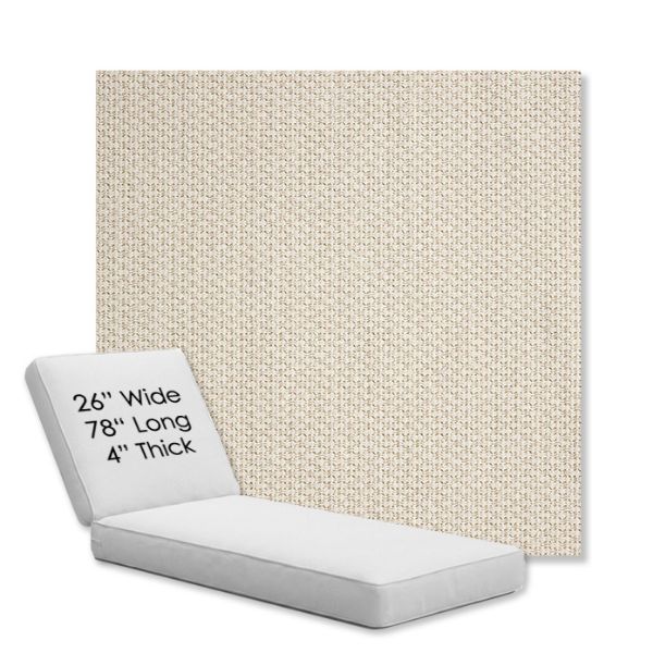 Picture of Tailored Snow | Chaise Lounge Replacement Cushion Boxed Style - SIZE D