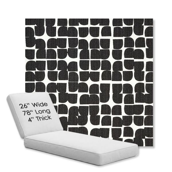 Picture of Toggle Inkblot | Chaise Lounge Replacement Cushion Boxed Style - SIZE D
