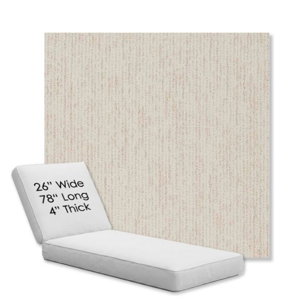 Picture of Vista Alabaster | Chaise Lounge Replacement Cushion Boxed Style - SIZE D