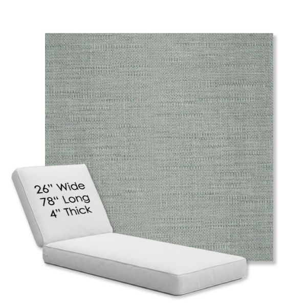 Picture of Willa Mist | Chaise Lounge Replacement Cushion Boxed Style - SIZE D
