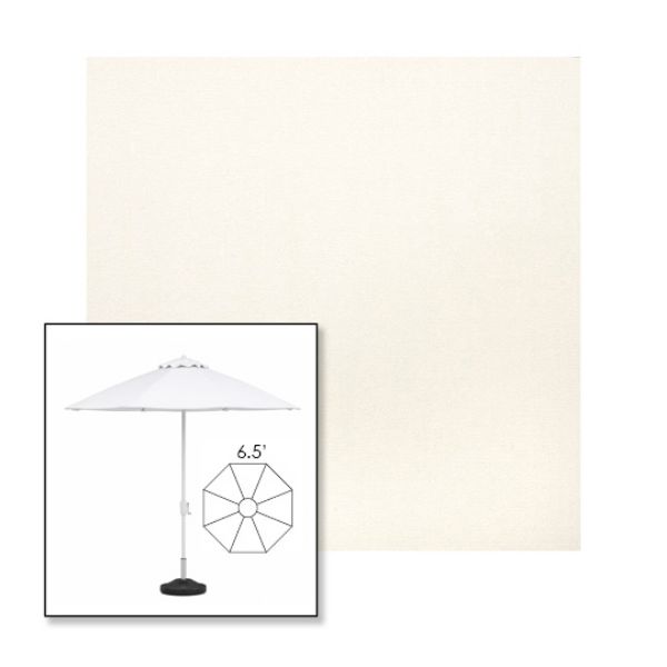 Picture of Canvas White | 6.5' Fiberglass Patio Umbrella Sunbrella® Upholstery Fabric