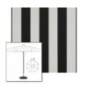 Picture of Beaufort Black White | 6.5' Fiberglass Patio Umbrella Sunbrella® Awning Fabric