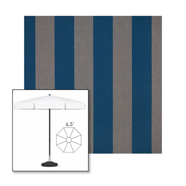 Picture of Beaufort Peacock | 6.5' Fiberglass Patio Umbrella Sunbrella® Awning Fabric