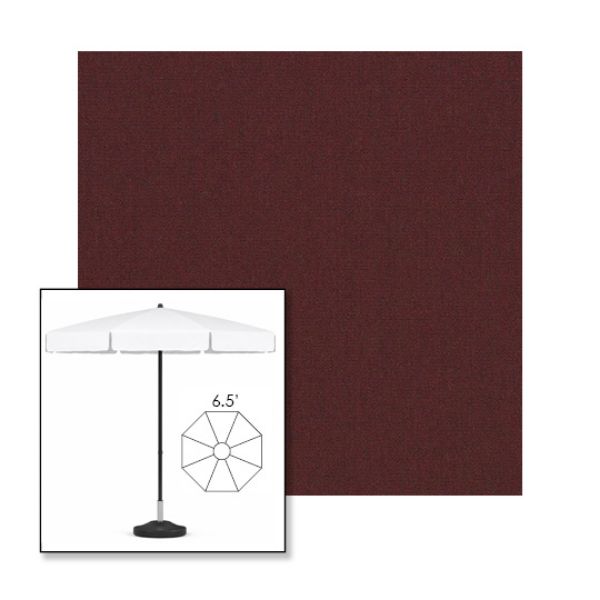 Picture of Black Cherry | 6.5' Fiberglass Patio Umbrella Sunbrella® Awning Fabric