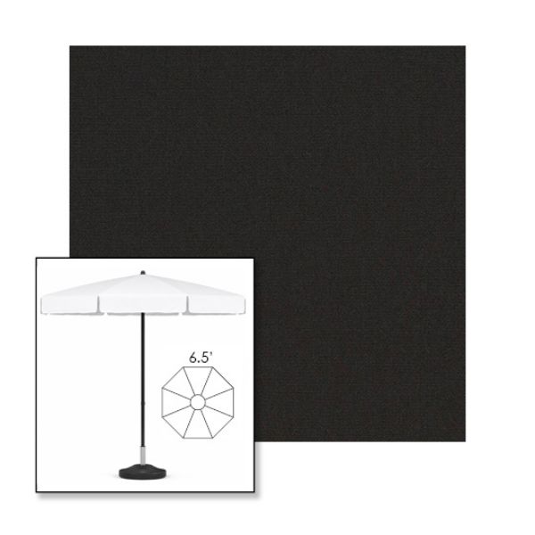 Picture of Black | 6.5' Fiberglass Patio Umbrella Sunbrella® Awning Fabric