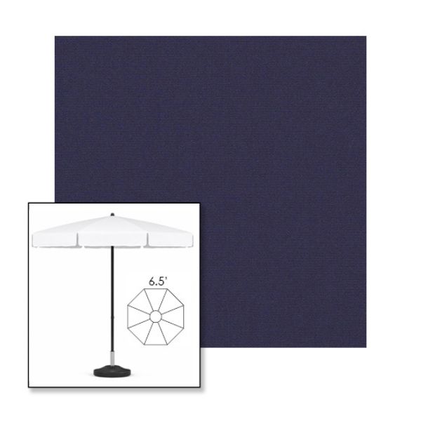 Picture of Captain Navy | 6.5' Fiberglass Patio Umbrella Sunbrella® Awning Fabric