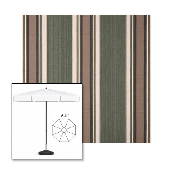 Picture of Emblem Fern | 6.5' Fiberglass Patio Umbrella Sunbrella® Awning Fabric