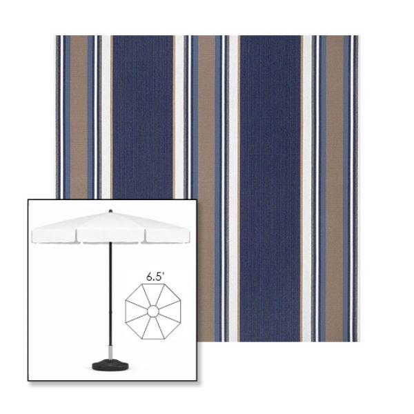 Picture of Emblem Navy | 6.5' Fiberglass Patio Umbrella Sunbrella® Awning Fabric