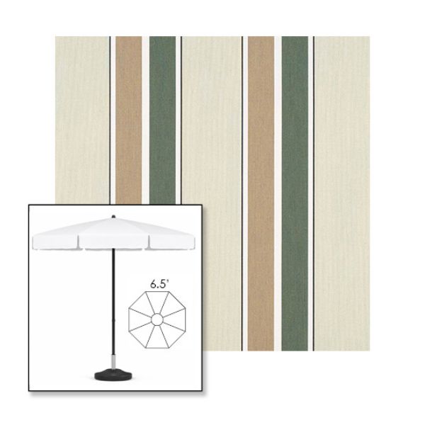 Picture of Fern Heather Beige Block | 6.5' Fiberglass Patio Umbrella Sunbrella® Awning Fabric