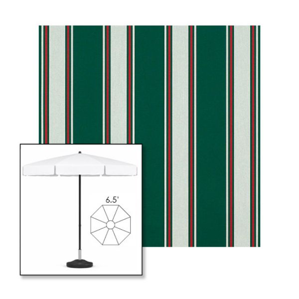 Picture of Forest Green Fancy | 6.5' Fiberglass Patio Umbrella Sunbrella® Awning Fabric