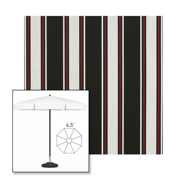 Picture of Hatteras Raven | 6.5' Fiberglass Patio Umbrella Sunbrella® Awning Fabric