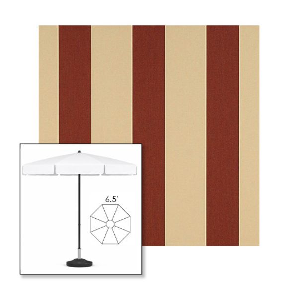 Picture of Havelock Brick | 6.5' Fiberglass Patio Umbrella Sunbrella® Awning Fabric