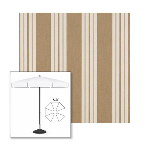 Picture of Heather Beige Classic | 6.5' Fiberglass Patio Umbrella Sunbrella® Awning Fabric
