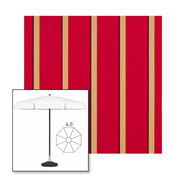 Picture of Manteo Cardinal | 6.5' Fiberglass Patio Umbrella Sunbrella® Awning Fabric