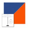 Picture of Mediterranean Blue Orange | 6.5' Fiberglass Patio Umbrella Sunbrella® Awning Fabric