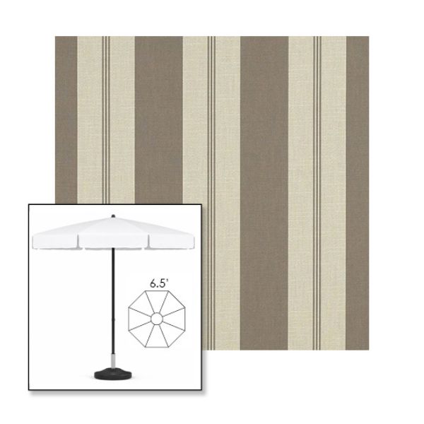 Picture of Moreland Taupe | 6.5' Fiberglass Patio Umbrella Sunbrella® Awning Fabric